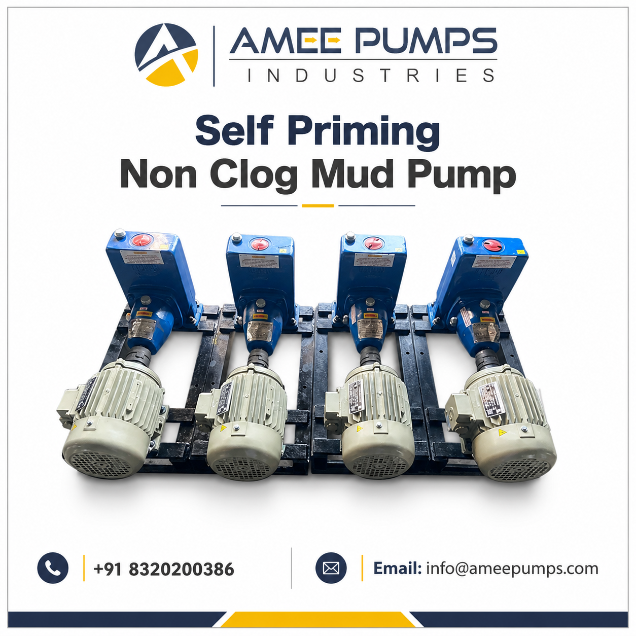 Self Priming Non Clog Mud Pump